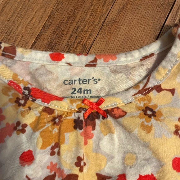 Kids Floral and Coral Tops with Denim Vest and 2 Pants - Picture 10 of 10